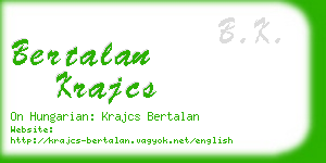 bertalan krajcs business card